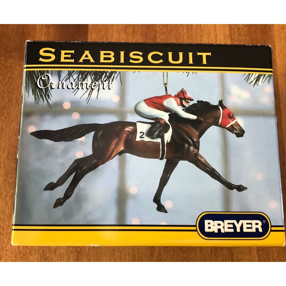 Breyer Seabiscuit Ornament No. 10100 Holiday Horse Racing Box